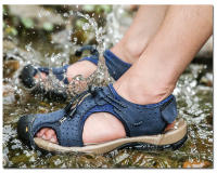 Zapatos de cuero de alta calidad para hombre, sandalias de talla grande, a la moda, novedad de verano, 40-48 - details 8