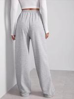 Pantalones de Manga Ancha de Alta Cintura para Mujer Primavera Otoño Pantalones Sueltos de Calidad con Cordón - details 3