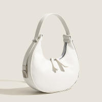 Nicho axilas bolsa de las mujeres nueva media luna bolso de color sólido textura versátil bolso de hombro de moda - details 4