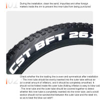 CST-neumático de bicicleta de nieve gruesa, 26x4,0, goma antideslizante duradera para ciclismo de playa - details 5