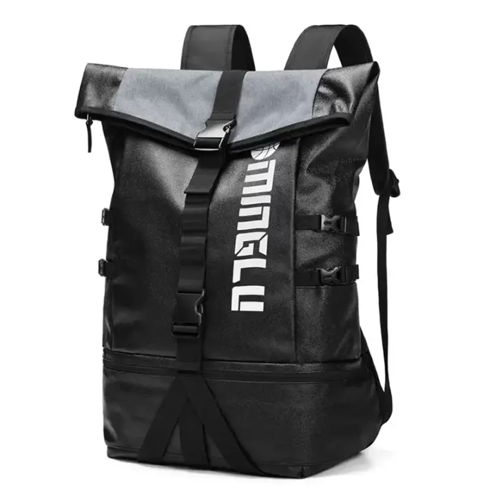 Mochila informal con tapa para hombre, mochila de gran capacidad, puede sostener baloncesto, con separación húmeda y seca - 1