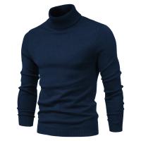 Suéter grueso de invierno de cuello alto para hombre, suéter informal de cuello alto de color sólido, cálido y ajustado, jersey de cuello alto para hombre - details 4