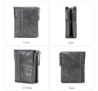 Carteras de Piel Genuina CONTACT'S para Mujeres - Carteras Cortas de Doble Pliegue, Monederos de Moda para Mujeres, Porta Tarjetas, Monedero, Clip para Dinero, Carteras para Mujeres y Hombres - details 25