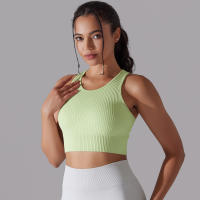 Hamidou-Sujetador deportivo para mujer, ropa interior de gimnasio, hilo Sexy, informal, a rayas, sin costuras, Top ajustado para gimnasio - details 34