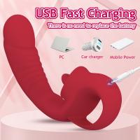 Vibrador de punto G realista para mujer, consolador grande, estimulador de clítoris, 10 lamer, Juguetes sexuales para adultos - details 8