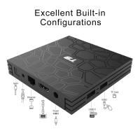 Dispositivo de TV inteligente T9, decodificador con Android 9,0, 4GB de RAM, 64GB de ROM, 4K, H.265, WiFi Dual 2,4G y 5G, RK3318, cuatro núcleos, BT4.0 - details 5