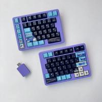 Jin75 Teclado Inalámbrico Modo Único 2.4G Dongle Color Rosa Morado y Negro Teclado Mecánico Personalizable con Intercambio Térmico VIAL Color Rosa Accesorios para Teclado DIY Juego de Teclado. - details 1