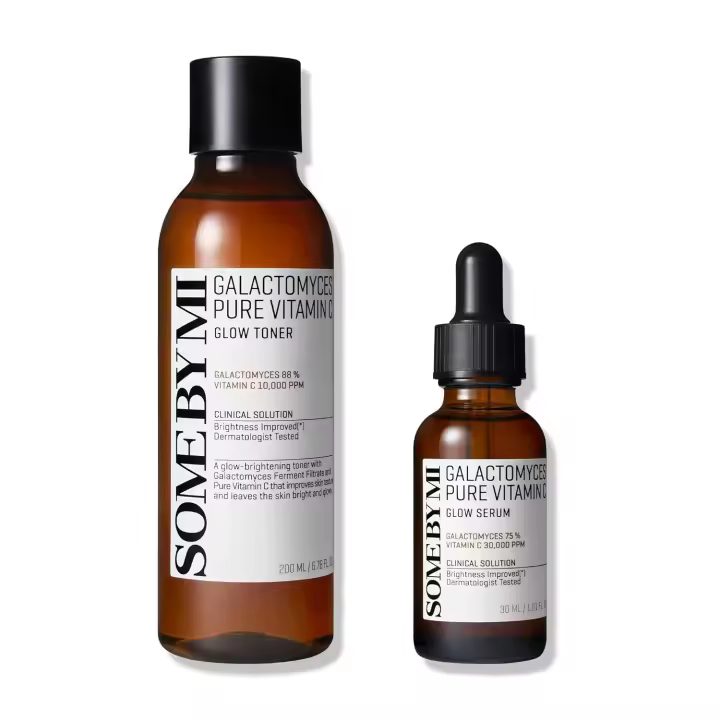 SOME BY MI Galactomyces Pure + 1.01 Oz+6.76Oz Tónico de suero de vitamina C iluminador diario para textura y elasticidad del vidrio - Coreano - 1