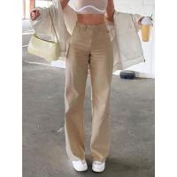 Vaqueros holgados de moda Retro para mujer, cintura alta, pierna recta, estilo coreano, vaqueros informales de primavera - details 7