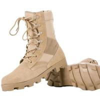 Zapatos impermeables con cordones para exteriores, botas de lona transpirables de camuflaje, botas cortas tácticas de combate del desierto para hombre - details 2