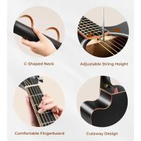 Guitarra Eléctrica-Acústica 4/4 41 Pulgadas Cutaway Cuerdas Metálicas Equalizador de 4 Bandas - details 4