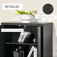 Armario de Almacenamiento Metálico Doble Puerta Ajustable para Oficina, Salón, Dormitorio - details 14