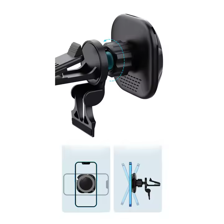 Cargador inalámbrico magnético rápido para coche, soporte de carga, 13S - 1