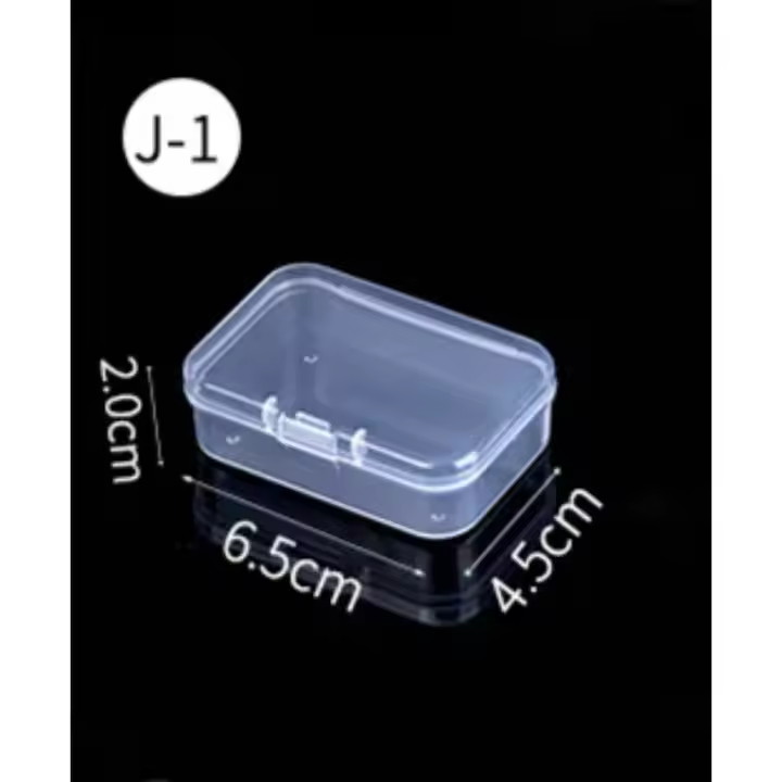 Caja de Almacenamiento de Plástico Transparente Pequeña con Tapas Organizador de Abalorios Rectangular Porta Crayones Artesanías Caja de Almacenamiento de Muebles y Organización - 1