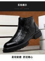 Botas de herramientas de cuero británico de lana con cremallera lateral Botas Chelsea - details 15