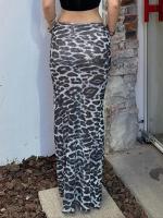 falda elegante con estampado de leopardo para mujer, faldas Maxi, ropa Y2K para oficina, Club, fiesta, ropa de calle informal, venta al por mayor, 2025 - details 43