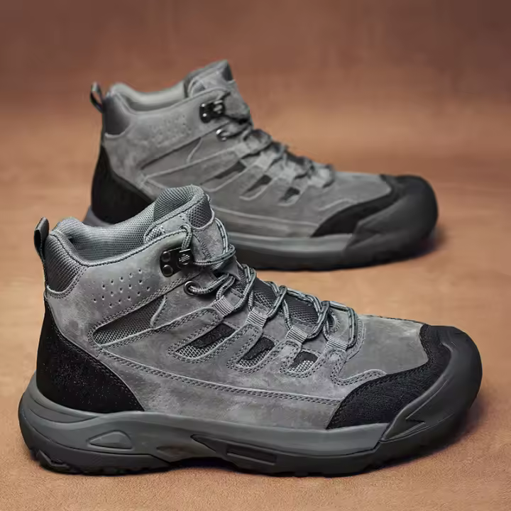 Zapatos casuales de terciopelo cálido, botas de herramientas, zapatos de cuero antideslizantes, zapatos de senderismo impermeables - 1