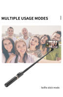 Trípode de Selfie para Teléfono Móvil de Aleación de Aluminio, Soporte Integrado para Trípode de Smartphone, Control Remoto Inalámbrico Incorporado, Portátil, Ligero, Trípode Alto Extensible para Teléfonos Móviles, Adecuado para iPhone de 4 a 7 pulgadas - details 6
