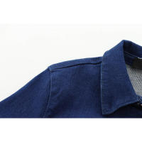 Mini Vestido Vaquero Plegado Ancho Ajuste Delgado Versátil para Mujer Color Sólido - details 6