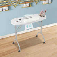 Mesa de manicura plegable con succión mesa de uñas portátil con ventosa para uñas, rueda, bolsa para polvo - details 10