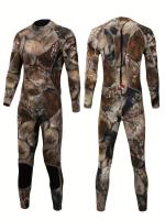Traje Completo De Neopreno Para Hombre, Con Mangas Largas Y Cremallera Trasera, De 3 Mm De Grosor Para Protección Contra El Frío - details 3