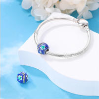 Pulsera de viaje de plata esterlina S925 con encantos de tierra para mujeres DIY de 3mm joyería fina de cumpleaños regalo con cuentas de zirconia y piedra natural - details 18