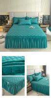 Funda de Cama Engrosada de Color Sólido Protector de Colchón Acolchado - details 15