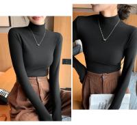 Elegante Suéter de Medio Cuello de Punto para Mujer 2025 Moda Coreana Tops de Punto con Mangas Largas - details 12