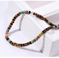 Collar llamativo de ojo de tigre y cristal, cadena ajustable con cuentas multicolores, regalo de joyería de piedra natural curativa para mujeres - details 4