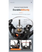 HISTAR-carrete de pesca giratorio, accesorio de fundición larga 5,4: 1, alta relación de 5kg, potencia de arrastre 4 + 1 BB, cuerpo de Metal, profesional - details 4
