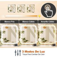 3 Tonos, Brillo Ajustable, Morno con 4 Estantes y 7 Cajones, Blanco con 3 Compartimentos Abiertos - details 6
