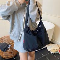 Bolso tipo cubo plisado de estilo coreano, bolso de gran capacidad, bolso de hombro de nailon, bolso cruzado de tela impermeable de Color sólido - details 26