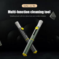 Cepillo de limpieza de coche salida de aire acondicionado cepillo para detalles eliminador de piedras de neumáticos multifunción gancho para romper ventanas herramienta de martillo de seguridad - details 1