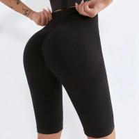 Pantalones cortos deportivos de cintura alta para Yoga, mallas ajustadas de alta elasticidad a la moda para gimnasio, entrenamiento, correr, levantamiento de cadera, pantalones cortos de punto - details 1