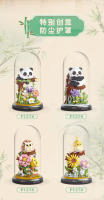 Ramo de flores eternas de Panda para niños y niñas, Mini construcción, ensamblaje de bloques de animales, juegos de rompecabezas, juguete para niños de 6 a 12 años - details 1