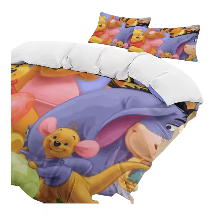 Juego de Cama Twin de Winnie the Pooh 3 Piezas Resistentes al Desvanecimiento de Microfibra - 1