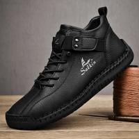 Zapatos Casuales de Cuero Hechos a Mano para Hombre 2024 Zapatillas Deportivas Transpirables para Exteriores - details 7