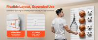Panel de pared de listones de PVC SucceBuy de 4x4 pies, blanco con diseño modular. Panel de listones ajustable y fácil de instalar con estructura de acoplamiento y corte DIY - details 2