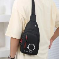Bolso de pecho Simple Glow para hombre, bolso cruzado de nailon multifuncional de gran capacidad, bolso de hombro impermeable para viaje y ciclismo - details 14
