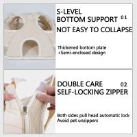Bolsa frontal creativa para perros y mascotas, mochila de tela de nailon impermeable para mascotas, bolsa de transporte de malla transpirable duradera para gatos, pequeña - details 5