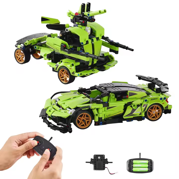 SucceBuy STEM Building Toys para niños, 2 en 1 461 PCS, juego de coche/robot RC, desata la creatividad y la diversión - 1