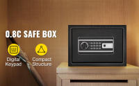 SucceBuy Caja de Seguridad, Caja Fuerte para Dinero de 0,8 pies cúbicos con Bloqueo de Huellas Dactilares y Teclado Digital, Caja Fuerte para el Hogar Resistente al Fuego y al Agua, Incluye 2 Llaves para Documentos, Efectivo y Joyas - details 0