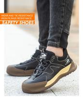 Zapatos de trabajo con punta compuesta para hombre, zapatillas de seguridad de cuero indestructibles, antigolpes, antipinchazos, aislamiento, 6KV - details 19