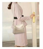 Bolso Cruzado de Cuero Genuino Minimalista Mango Ajustable, Gran Capacidad, Cierre de Cremallera, Elegante Accesorio para Uso Diario y Profesional - details 8