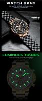 Reloj informal de negocios de lujo para hombre, reloj de pulsera de cuarzo resistente al agua, cronógrafo luminoso de acero inoxidable a la moda para el trabajo - details 8