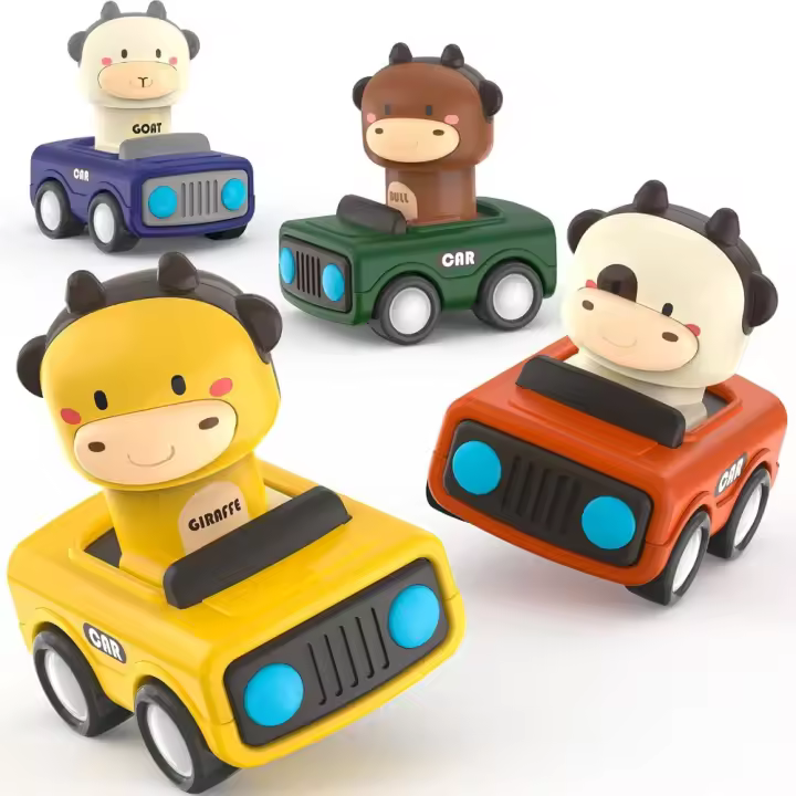 Coches para Niños de 1 a 3 Años, Juguetes de Regalo para Niños de 1 a 3 años, 4 Piezas - 1