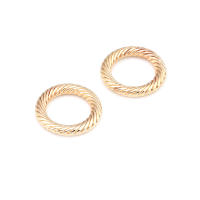 Anillo de Cierre Redondo de Brasso Dorado Mate Joyería de Alta Calidad - details 47