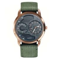 Reloj de Pulsera de Cuarzo Automático Estilo Casual de Moda para Hombres Correa de Nylon Negro - details 22