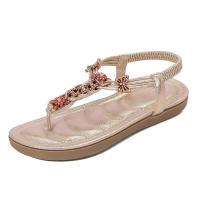 Sandalia 2025 Sandalias Mujer Diamante de Agua Estilo Simple, Ligero, Informal Fondo Plano Clip de Punta Grande - details 4