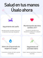 Anillo inteligente, frecuencia cardíaca/oxígeno en sangre/monitoreo del sueño, anillo de seguimiento de calorías con contador de pasos, duración de batería de 7 días, resistente al agua compatible con iOS y Android - details 2